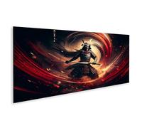 islandburner Quadro su tela Samurai guerriero nel vortice del fuoco e del fumo immagini murali poster