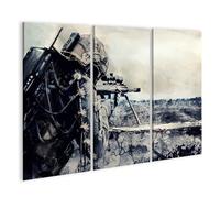 islandburner Quadro su tela soldato in uso Guarda il paesaggio delle rovine immagini murali poster