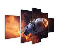 islandburner Quadro su tela sonda spaziale nella tempesta di fuoco dell'universo cielo avventura immagini murali poster