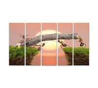 islandburner Quadro su tela Squadra di formiche che costruisce un ponte Quadri Stampe Immagini Murale Decorazione da parete