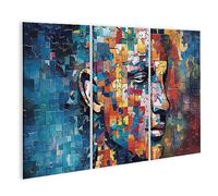 islandburner Quadro su tela Testa umana astratta Puzzle psicologia cervello JDOW Quadri Stampe Immagini Murale Decorazione da parete