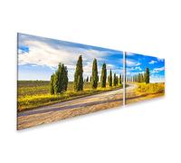 islandburner Quadro su tela Toscana Cipresso Strada bianca Paesaggio rurale Italia Europa Immagini italiane Murali Poster