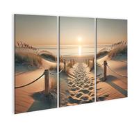 islandburner Quadro su tela tramonto sul mare tra le dune di sabbia immagini murali poster