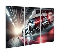 islandburner Quadro su tela Veloce giro attraverso il tunnel con auto sportiva veloce Immagini da parete Poster