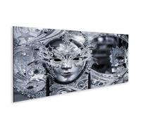 islandburner WTD - Stampa su tela con maschera veneziana al chiaro di luna decorata elegante, tela 120 x 40 cm, panorama