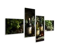 islandburner WTD - Stampa su tela con oli e essenze su sfondo pietra, 150 x 80 cm, 4 pezzi