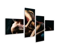 islandburner WTD - Stampa su tela con scritta in lingua tedesca "Sinfonia della passione", 150 x 80 cm, 4 pezzi
