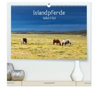 Islandpferde take it Isi (hochwertiger Premium Wandkalender 2026 DIN A2 quer), Kunstdruck in Hochglanz: Die Welt der Islandpferde kann nur jeden Reiter begeistern