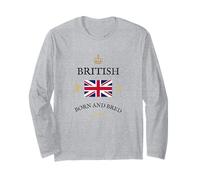 Isle British Regno Unito Pride Brit Patriots GB Regno Unito Orgoglioso Maglia a Manica