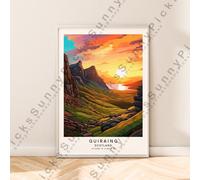 Isle Of Skye Viaggi Poster Quiraing Illustrazione Art Muro Decorazione Regalo