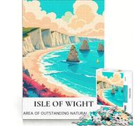 Isle of Wight Cliffs Puzzle per adulti da 1000 pezzi | 38x26cm Decorazioni murali con sfide educative regali per amici e familiari