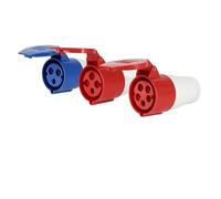 ISLWQOULE 5/10 prese industriali per aviazione, 16A/32A/63A/125A, IP44/IP67, impermeabile 3P/4P/5P, spina montata a parete (connettore 32A, 5 PCS-3P)