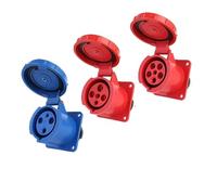 ISLWQOULE 5/10 pz spina e presa industriale aeronautica 16A/32A/63A/125A IP44/IP67 impermeabile 3P/4P/5P spina montata a parete spina montata a pannello (63A montaggio a pannello, 10 PCS-5P)