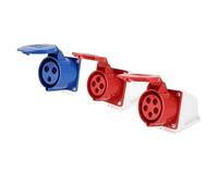 ISLWQOULE 5/10 pz spina e presa industriale aeronautica 16A/32A/63A/125A IP44/IP67 impermeabile 3P/4P/5P spina montata a parete spina montata a pannello (16A montaggio a parete, 10 PCS-4P)