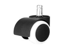 ISLWQOULE 5 Pezzi/Lotto 2 Pollici circlip 11 mm/Filettatura 10 mm Girevole Sedia da Ufficio Rotella Boss Clip Molla PU mobili(Circlip-White)