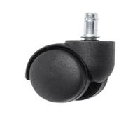 ISLWQOULE 5 Pezzi/Lotto 2 Pollici circlip 11 mm/Filettatura 10 mm Girevole Sedia da Ufficio Rotella Boss Clip Molla PU mobili(Circlip-Matte Black)