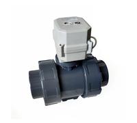 ISLWQOULE Valvola a sfera elettrica DN40 50mm UPVC 2/3/5/7 fili motorizzata valvola motorizzata azionamento motore per serbatoio acqua alimentazione acqua DC24_CR202 (Dc12-cr202, Glue End (non filo))