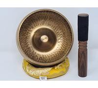 ISMA Handmade, Set di campane tibetane battute a mano, facile da suonare con doppio attacco e cuscino, crea un bel suono per la guarigione olistica, la meditazione (Lingam 13,5 cm)