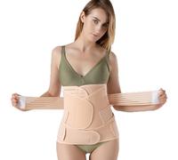 ISMOL Cintura post-parto 3 in 1 per donne, cintura addominale post-parto, cintura addominale dopo il parto, cintura post-parto, cintura post-parto dopo il parto (beige, M)