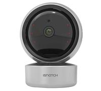 iSnatch HeyCam Pro telecamera wi-fi interno motorizzata 2k 3mp, smart ip camera con motion tracking, visione notturna infrarossi, audio bidirezionale, compatibile con Alexa, Google Home e Onvif