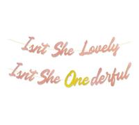 Isn't She Onederful Banner Isn't She Lovely 1st Birthday Garland Baby Girl Boho Decorazioni di compleanno per il primo compleanno Baby Shower genere rivelare forniture per feste