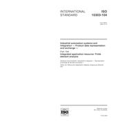 ISO 10303-104:2000, Industrial automation systems and integration -- Product data representation and exchange -- Part 104: Integrated application resource: Finite element analysis