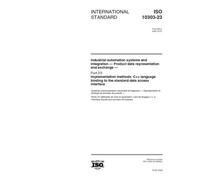ISO 10303-23:2000, Industrial automation systems and integration -- Product data representation and exchange -- Part 23: Implementation methods: C++ ... binding to the standard data access interface