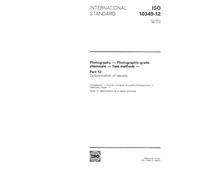 ISO 10349-12:1992, Photography -- Photographic-grade chemicals -- Test methods -- Part 12: Determination of density