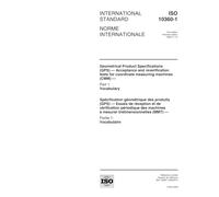 ISO 10360-1:2000, Geometrical Product Specifications (GPS) -- Acceptance and reverification tests for coordinate measuring machines (CMM) -- Part 1: Vocabulary