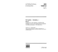 ISO 10381-6:1993, Soil quality - Sampling - Part 6: Guidance on the collection, handling and storage of soil for the assessment of aerobic microbial processes in the laboratory