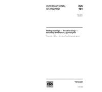 ISO 104:2002, Rolling bearings - Thrust bearings - Boundary dimensions, general plan