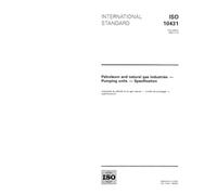 ISO 10431:1993, Petroleum and natural gas industries -- Pumping units -- Specification