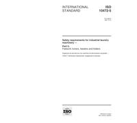 ISO 10472-5:1997, Safety requirements for industrial laundry machinery -- Part 5: Flatwork ironers, feeders and folders