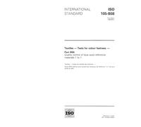 ISO 105-B08:1995, Textiles -- Tests for colour fastness -- Part B08: Quality control of blue wool reference materials 1 to 7
