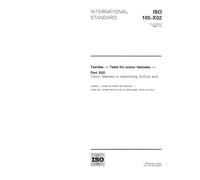 ISO 105-X02:1993, Textiles -- Tests for colour fastness -- Part X02: Colour fastness to carbonizing: Sulfuric acid