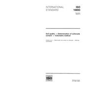 ISO 10693:1995, Soil quality - Determination of carbonate content - Volumetric method