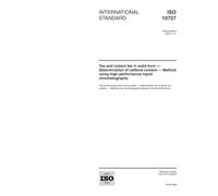 ISO 10727:2002, Tea and instant tea in solid form - Determination of caffeine content - Method using high-performance liquid chromatography
