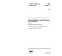 ISO 10767-2:1999, Hydraulic fluid power -- Determination of pressure ripple levels generated in systems and components -- Part 2: Simplified method for pumps