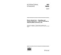 ISO 10835:1995, Direct reduced iron -- Sampling and sample preparation -- Manual methods for reduced pellets and lump ores