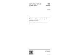 ISO 10840:2003, Plastics - Guidance for the use of standard fire tests