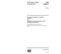 ISO 10993-1:2009, Biological evaluation of medical devices - Part 1: Evaluation and testing within a risk management process