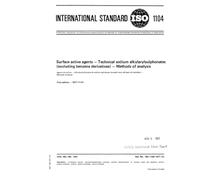 ISO 1104:1977, Surface active agents -- Technical sodium alkylarylsulphonates (excluding benzene derivatives) -- Methods of analysis