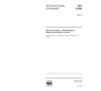 ISO 11056:1999, Sensory analysis -- Methodology -- Magnitude estimation method