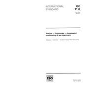 ISO 1110:1995, Plastics - Polyamides - Accelerated conditioning of test specimens