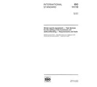 ISO 11110:1997, Winter-sports equipment -- Test devices for the setting of the functional unit ski/boot/binding -- Requirements and tests