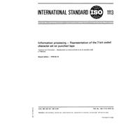 ISO 1113:1979, Information processing - Representation of the 7- bit coded character set on punched tape