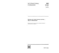 ISO 11131:1992, Banking and related financial services - Sign-on authentication