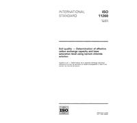 ISO 11260:1994, Soil quality - Determination of effective cation exchange capacity and base saturation level using barium chloride solution