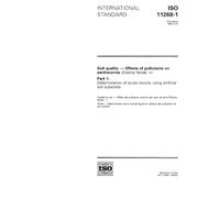 ISO 11268-1:1993, Soil quality - Effects of pollutants on earthworms (Eisenia fetida) - Part 1: Determination of acute toxicity using artificial soil substrate
