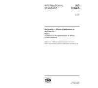 ISO 11268-3:1999, Soil quality -- Effects of pollutants on earthworms -- Part 3: Guidance on the determination of effects in field situations